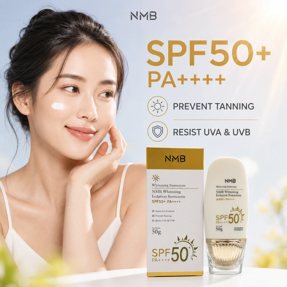 In direct response to Southeast Asia's year-round high-intensity UV environment, NMB has officially launched the Whitening Isolation Sunscreen, a high-performance sun protection product featuring SPF50+ PA++++ rating and a dual-action 
